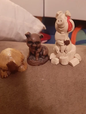 £0.99 • Buy 3 Miniature Animals Two Pigs And Tortoise