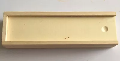 £7.99 • Buy Wooden Pencil Case Box Holder/ Desktop Stationery Organizer Wood Decoupage Craft