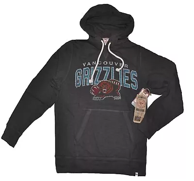 NBA Vancouver Grizzlies Men's Bear White Rope Drawstring Cotton Hoodie Gray S • $32.99