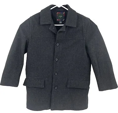 J Crew Coat Mens Small Jacket Blazer Pea Coat Black Quilt Lined Black • $69.88