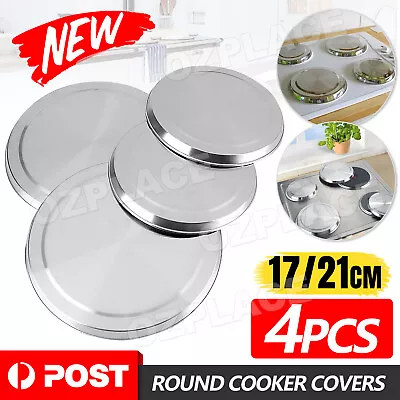 $17.85 • Buy 4Pcs Stainless Steel Stove Top Covers Cook Top Heavy Duty Kitchen Element Burne