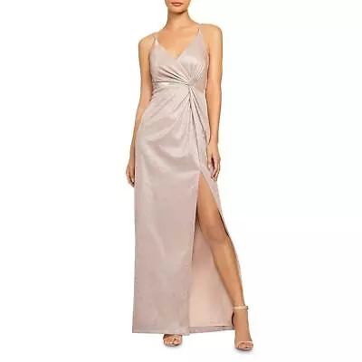Aidan By Aidan Mattox Womens Pink Metallic Formal Dress Gown 12 BHFO 3727 • $18.99