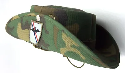 C18 Camo Bush Hat With Black Bat Squadron & 34th Squadron Beret Flash • $550