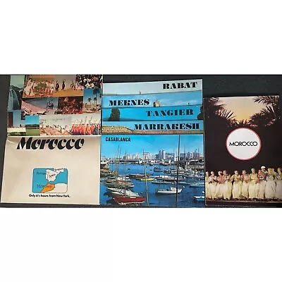 Vintage Morocco Rabat Meknes Tangier Marrakesh Casablanca Travel Brochure Lot • $50