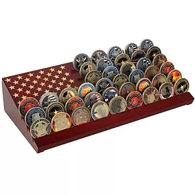 ASmilelndeep Military Challenge Coins Display Case Holder With American Flag ... • $38.84