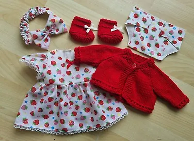 £11.99 • Buy My First Baby Annabell/14 Inch Doll 5 Piece Pink & Red Strawberry Dress Set (57)