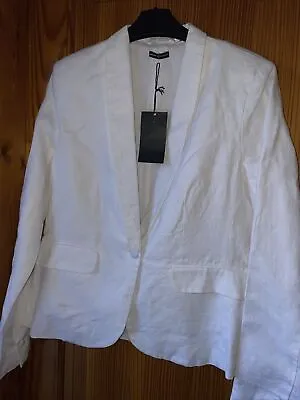 La Redoute Laura Clement Blazer White Linen Jacket New Tags Size 12 • £29.99