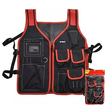 £11.99 • Buy Amtech 7 Pocket Work Tools Vest Carpenter Plumber Electrician Working Body Vest