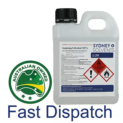 IsoPropyl Alcohol 99% IPA Rubbing Alcohol All Purpose Disinfectant 1 Litre • $15