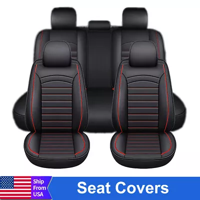 Leather Front Rear Seat Covers Full Set Car Cushion Protector For Volkswagen • $127.99