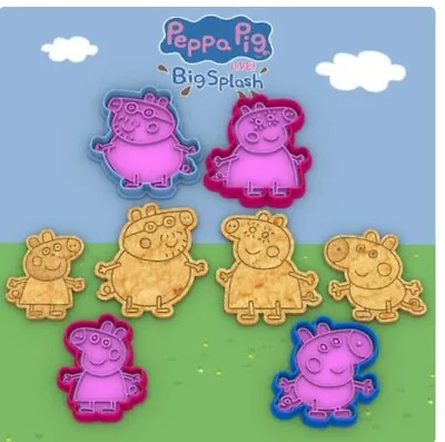 Peppa Pig And George Pig Mummy And Daddy Pig Cookie Cutter And Insert • £4.50