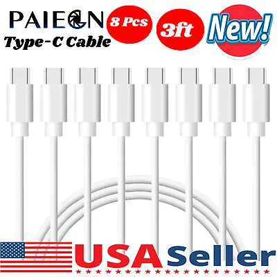 8pc Type C To Type C Cable USB C Fast Charger Lead For IPhone 15 Plus Pro Max • $11.99