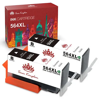 2PK New 564XL Large Black Ink For HP Photosmart 6510 6520 7510 7520 5510 Printer • $6.50