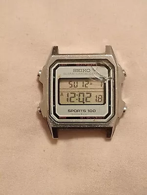 VINTAGE Rare  SEIKO  A904-5090 A2  Sports 100  Watch -  LCD  • $150