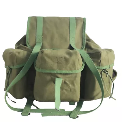 WWII WW2 US ARMY STYLE POUCH HAVERSACK BACKPACK  US M14 Canvas BAG ARMY GREEN • $39.99