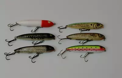 (6) Heddon Zara Spook Top Water Fishing Lures Lot Of 6 • $34.99