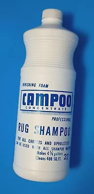 Vintage Campoo Concentrate Rug Shampoo Vanishing Foam Empty Bottle With Cap • $20