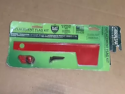 NOS USA Made  RF000R06 ALUMINUM RURAL METAL REPLACEMENT RED MAILBOX FLAG • $4