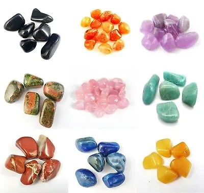 2 Chakra Healing Crystals Best Tumble Stones Tumble Stones Reiki Stones 17-28mm • £2.99