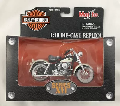 $18.50 • Buy 2002 Maisto Diecast Metal Harley Davidson Series XVI 1958 FLH Duo Glide 1:18 New