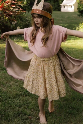 $39 • Buy Little Spell Mossy Midi Skirt Lemonade New Sold Out