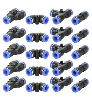 8mm Nylon Pneumatic Push Fit Connector Speed Air Line Hose • £2.99