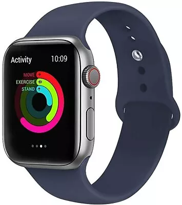 $9.99 • Buy For Apple Watch IWatch 6 5 4 SE 3 2 1 42mm/44mm Silicone Sports Strap Wrist Band