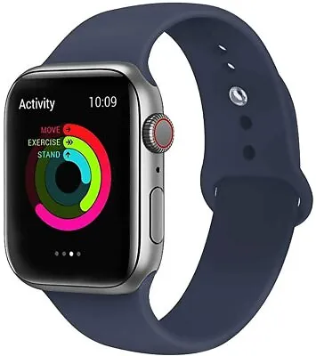 $10.99 • Buy For Apple Watch IWatch Wrist Band 6 3 5 4 SE Silicone Sports Strap 38/40/42/44mm
