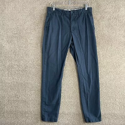 H&M Chino Pants Mens 31 Navy Blue Khaki Trousers Slim Fit Straight Leg 31X30 • $4.75