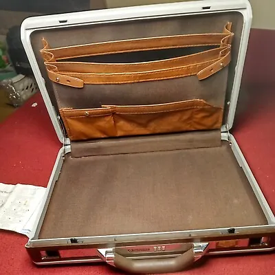 Samsonite Accord Attache Briefcase Brown Hardshell Combination Lock 1980 VINTAGE • $59.99