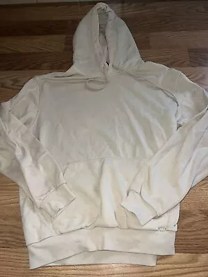 H&M Sweatshirt Medium Tan Beige Pullover Hooded Hoodie DIVIDED • $17