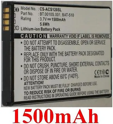 Battery 1500mAh For ACER Liquid Metal MT S120BAT-510 (1ICP5/42/61) • $30.01