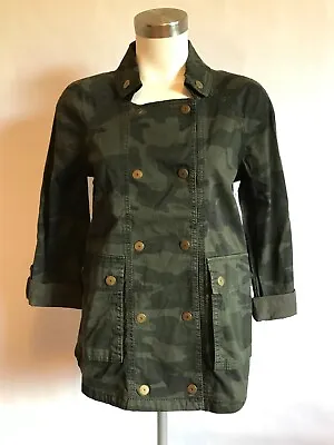 Marrakech Anthropologie Green Camo Snap Button-Up Jacket Size XS • $55.50