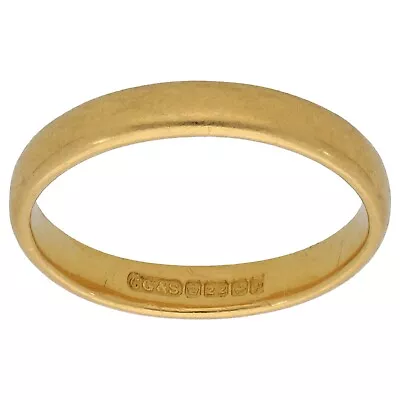 22ct Gold Ring 4.8g Wedding Plain Size Q - Fully Hallmarked • £280