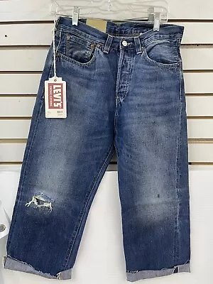 1937 Levi's Lvc 501 Xx Velzy Raw Cut Selvedge Big E Blue Denim Jeans W31 • $120