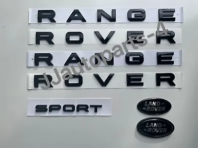 Black Bonnet And Tailgate Side Badge Sticker Decal For Range Rover Sport • $119.95