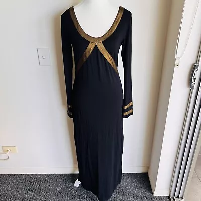 Charlie Brown Black Stretch Maxi Size 8 Fast Postage VGC • $24.99