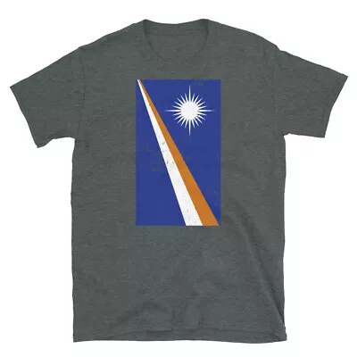 Marshall Islands Oceania Majuro Distressed Flag Short-Sleeve Unisex T-Shirt • $19.99