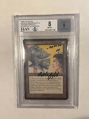 Helm Of Obedience BGS 8 Not CGC  Signed &Altered By Richard Garfield MTG Magic • $484.68