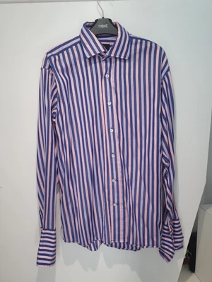 £6 • Buy Duchamp London Blue Slim Fit Striped Shirt 16 