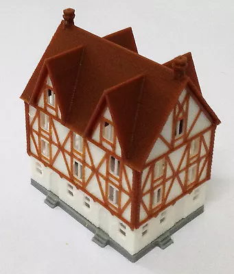 Outland Models Train Railway Layout Half Timbered House (Medium) Z Scale 1:220 • $9.99