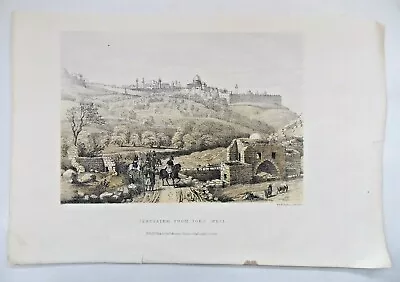 Vintage Print Jerusalem From Job's Well Litho By W H McFarlane 8  X 6  C1866 • £99.95