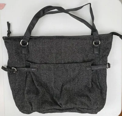 Mossimo Supply Co Shoulder Bag Gray Wool Blend 18 X14  • $15