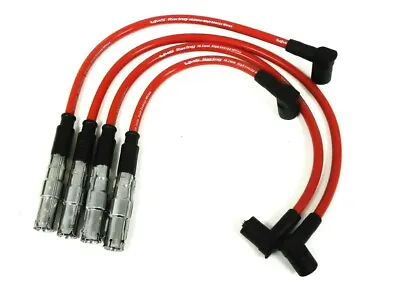 Red 10.2mm Spark Plug Wires For 99-05 Vw Volkswagen Jetta 2.0 Liter Engine • $55
