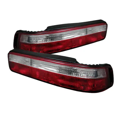 Fit Acura 90-93 Integra 2dr Coupe Euro Style Red Clear Rear Tail Brake Lights • $101.38
