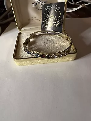 Vintage Van Dell Multistone Clasp Bracelet Gf In An Original Box • $9.99