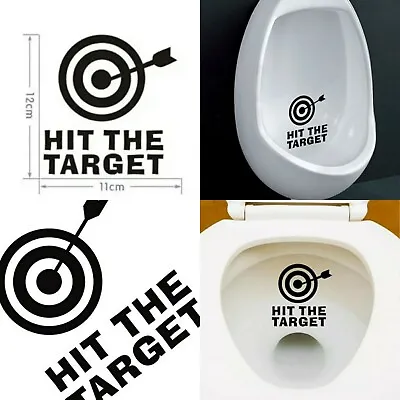 £1.75 • Buy Hit The Target Removable Waterproof Toilet Sticker  Joke Wall Decor 