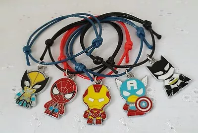 5 Superhero Friendship Bracelets Boys Marvel Birthday Party Bag Filler Gift  • £3.85