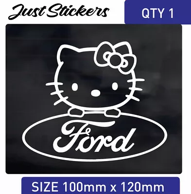 HELLO KITTY FORD   Sticker  Bumper Sticker  Skate  Sticker  Bike Window Lap • $6.95