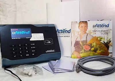 UAttend BN6500 Time Card Time Clock Cables Cards Manual Reset • $35